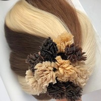 Extensions de cheveux à pointe plate en gros Double Drawn Virgin Remy Italie Extensions de cheveux à la kératine pré-collée Pointe plate de cheveux humains