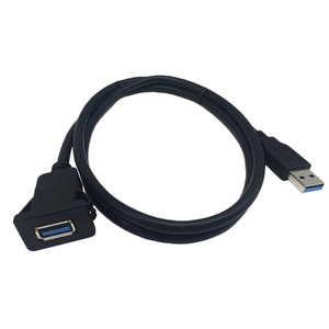สายต่อขยาย USB3.0 สำหรับแผงหน้าปัดรถยนต์ 1 ม. อุปกรณ์เสริมเครื่องเล่นซีดีในรถยนต์พลาสติกทนทาน - Product Image 1