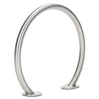 Support de stationnement pour vélos en acier inoxydable, design brillant, support de stationnement pour vélos à fixation au sol, support de stationnement circulaire pour cycles et vélos