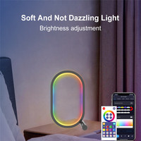 RGB Smart LED Night Light Lámpara de escritorio de diseño moderno para dormitorio Sala de estar WiFi controlado para sala de juegos Decoración de cabecera Blanco