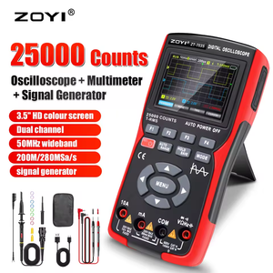 ZOYI ZT703S 3in1 <strong>Digital</strong> Multimeter 50MHz Bandwidth 280MS/s Rate PC Waveform Data Storage <strong>Dual</strong> <strong>Oscilloscope</strong> Signal Generator - Product Image 1