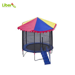 Barato gran jardín trampolín redondo al aire libre con red de seguridad de recinto - Product Image 3