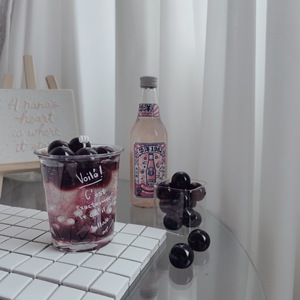 Creative Simulated Grape Sparkling Water Scented Candle High‑Appearance Glass <b>Cup</b> Drink Shape Home Table Decor Gift - Product Image 3