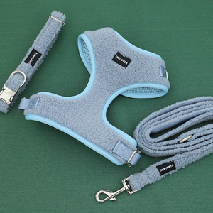 Okeypets ชุดสายจูงสุนัขขนแกะบุนุ่มหรูหราปรับแต่งได้ตามต้องการ - Product Image 4
