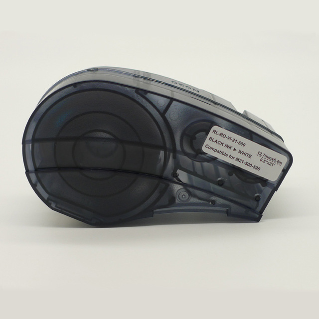 1PCS Compatible for Brady Label M21-500-595 12.7mmx6.4m M21-750-427 19.05mmx4.27m Vinyl Label Tape for Brady Bmp21 PLUS Printer