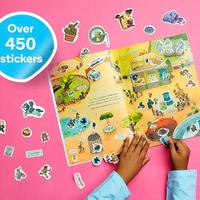 Libro de Pegatinas de Papel de Alta Calidad para Niños, Libro de Pegatinas de Dibujos Animados Kawaii Vintage para la Educación Temprana de los Niños