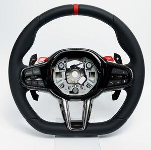 Volante deportivo con calefacción compatible con <span class=keywords><strong>BMW</strong></span> M3 M4 M5 M6 X3 X4 X5 X6 X7 <span class=keywords><strong>X8</strong></span> G01 G12 G20 G30 G80 G82 330i M340i - Product Image 2