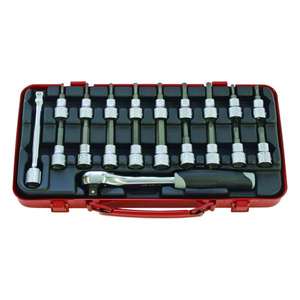 Koken-3278ซ็อกเก็ต3/8 ''ชุดในกรณี (20ชิ้น) -EAN ซ็อกเก็ตมือ4991644233984 3/8" - Product Image 1