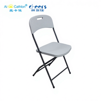 Chaise Pliante de Jardin et Terrasse en Plastique Blanc pour Extérieur et Fêtes