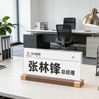 Magnifique présentoir en bois avec support de signalétique en acrylique transparent pour menu de table, étiquettes de prix, brochures et affiches en papier