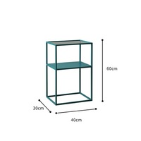 Support de lit carré en métal et fer forgé à 2 niveaux, table basse européenne nordique, de style européen, pour le salon