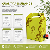 Emballage personnalisé pour vin et cocktails 1L, sac Bag-in-Box, plastique de qualité alimentaire, résistant à l'humidité, avec bec verseur, fonction aseptique