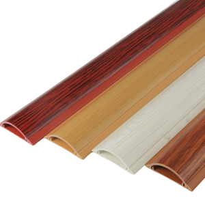 Copertura del cavo del cavo della parete del grano del <span class=keywords><strong>legno</strong></span> del PVC canalina del cablaggio del Pvc canalina del cavo del pavimento dell'arco del Pvc - Product Image 1