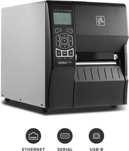 <span class=keywords><strong>Imprimante</strong></span> d'étiquettes thermiques industrielles à transfert thermique haute vitesse Zeb Ra ZT230 300 dpi, interface USB, papier de 104 mm, garantie 1 an, en stock - Product Image 2