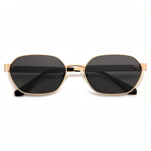 Elegant Oval Metal Frame <b>Sunglasses</b> Full Rim UV400 Protection Unisex Adult Sun Protection - Product Image 1