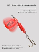 5 pièces en métal artificiel dur appât Spinner leurre pour bar saumon et poisson-chat-longue distance à manivelle leurre de pêche en rivière