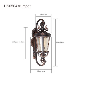 Para exteriores E27, tira larga moderna para exteriores, lámpara de pared Led montada en la sala de estar Exterior, pasillo, lámpara de jardín/lámparas de pared/luz de pared - Product Image 5