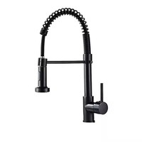 Robinet de cuisine moderne à une poignée et à tirette avec noyau de valve en céramique Robinet de lavabo à double fonction pour évier à eau chaude et froide