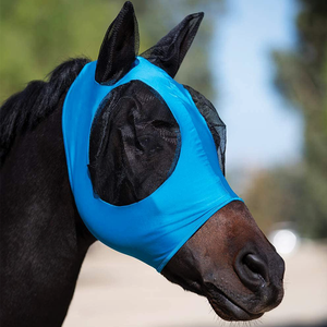 TopOne malla orejas Anti-mosquito velo precio de fábrica UV equipo caballo protección cara cálida mosca ecuestre caballo mosca máscara - Product Image 5
