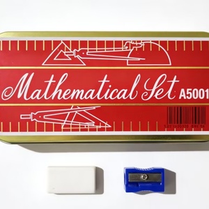 A5001 Math Set Hot Sale in Africa Wholesale Student Stationery 9pcs Geometry Exam <b>Drawing</b> Painting Tool Compass Set - Product Image 6