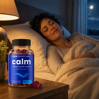 Gummies Vegan Calm Ashwagandha avec L-Théanine - Complément alimentaire en gummies pour améliorer l'humeur chez les adultes, directement de l'usine
