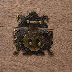 Cierre de hebilla de bronce antiguo con forma de pico de pato para caja de madera, embalaje de regalo, herrajes, forma rectangular, fundición a presión, acero al carbono - Product Image 4