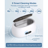 Nettoyeur de prothèses dentaires multifonctionnel professionnel à 5 modes, nettoyeur ultrasonique pour appareils dentaires avec minuterie numérique