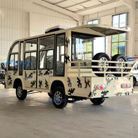 Voiture de tourisme électrique 8 places à quatre roues, style porte fermée, structure en acier, batterie au plomb-acide, personnalisable, vente chaude en usine