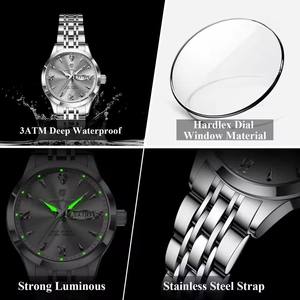 Montre à quartz Poedagar 504 pour femmes, étanche, bracelet en acier inoxydable, aiguilles lumineuses, montre-bracelet pour femmes - Product Image 4