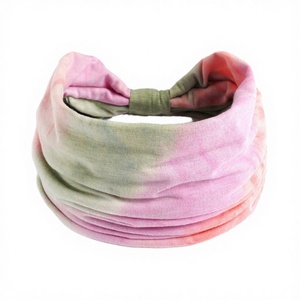 Diademas Deportivas Ligeras de Poliéster con Nudo Ancho y Estampado Tie-Dye Estilo Vintage de Archer para Mujeres y Niñas, Elásticas de 14 cm, Accesorios para el Cabello Tipo Turbante - Product Image 3