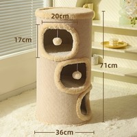 Tour griffoir pour chat en sisal multi-niveaux, écologique, facile à assembler, personnalisable OEM, pour grand carton - Vente en gros