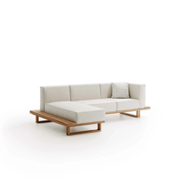 Foshan OUTARTS - Mobilier de jardin en teck haut de gamme pour hôtel - Ensemble de canapés de jardin en teck pour l'extérieur avec coussins