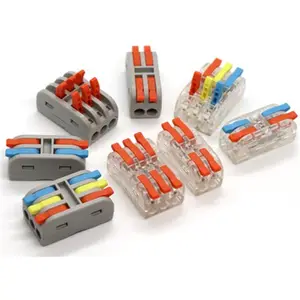 Custom Colorful Mini 3 In 3 Out 3pin Quick Release Electrical Wires Terminal Block Connector