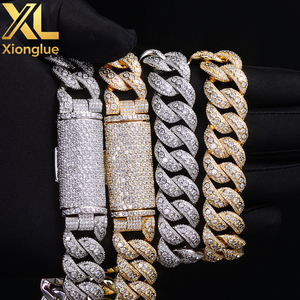 European American Hip Hop Cross-border Flip <b>Button</b> 18mm Cuban Bracelet Unisex Jewelry Nice Design - Product Image 6