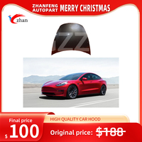 Accessoires de voiture Lève-capot avant automatique ALUMINIUM 1081390-E0-C pour TESLA MODEL 3 HOOD 2017-2022