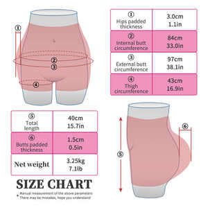 Silicone morbido femminile realistico grandi fianchi imbottiti 3cm e 2cm di imbottitura a vita alta modellante per donne glutei che migliorano - Product Image 5