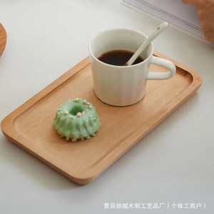 Cross-border wooden oval <b>tray</b>, solid wood rectangular afternoon tea coffee <b>tray</b>, <b>small</b> wooden <b>tray</b> - Product Image 5