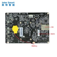 Placa base SBC de 3,5 "sin ventilador compatible con Intel Pentium J2900 CPU de cuatro núcleos 8G + 128G Wifi y BT Win 10 IOT para pantalla Digital 1920x1080