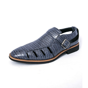 Nuevas <span class=keywords><strong>sandalias</strong></span> Pinot Toe para <span class=keywords><strong>hombre</strong></span> de cuero de gran tamaño 46 clásico Italia verano Zapatos formales hebilla Real <span class=keywords><strong>piel</strong></span> de vaca sandalia marca de bajo precio - Product Image 2