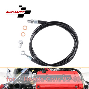 <b>Clutch</b> Piping For Honda Civic Integra 92-00 94-01 Black And <b>Silver</b> Retrofit Upgrade Part Scx01 - Product Image 5