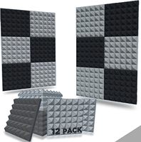 Panneaux muraux insonorisés modernes en mousse acoustique 3D à haute densité pour l'insonorisation de la chambre et du salon