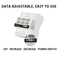 Relais de protection de tension et de courant triphasé AC 100A 63A 60A 220V 3P, protection contre les surtensions, limiteur de courant, matériau PC