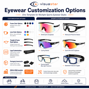 Gafas de Sol Deportivas TR90 <span class=keywords><strong>para</strong></span> Exteriores con Almohadillas Nasales Ajustables <span class=keywords><strong>para</strong></span> Protección Contra el Viento, Ciclismo, Running y Uso Activo ODM OEM - Product Image 6