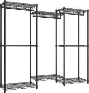 Perchero Metálico Resistente <span class=keywords><strong>para</strong></span> Sala de Estar, Armario Portátil de 68.7 Pulgadas de Ancho con <span class=keywords><strong>Estantes</strong></span> de Malla Ajustables, Mueble Colgante <span class=keywords><strong>para</strong></span> el Hogar - Product Image 2