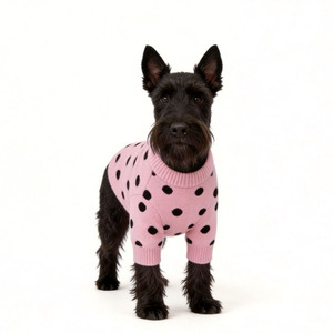 Maglione per Cani Invernale Caldo, Abbigliamento per Cani, Maglieria per Animali Domestici con Pois Rosa, Vendita all'Ingrosso - Product Image 2