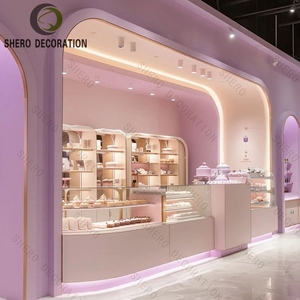 Nội thất quán cà phê đặt làm riêng, tủ trưng bày bánh mì bằng gỗ, chỗ ngồi trong cửa hàng, quầy trưng bày kính có đèn LED - Product Image 5