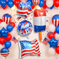 Ballons en aluminium USA en forme de drapeau étoile à cinq branches, pour la Fête de l'Indépendance américaine, la remise des diplômes, Thanksgiving, patriotiques, flottants à l'hélium