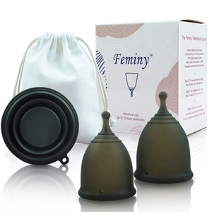 Wholesale Menstrual Cup Silicone Menstrual Cup 100% Medical Silicone With Box Menstrual Cup Box Custom