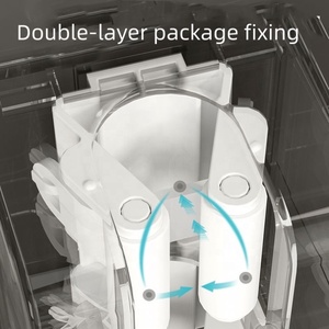 Estante de almacenamiento de plástico para baño de fábrica, gancho de fregona de goma suave, hebilla sin costuras, estante montado en la pared, Clip para estante de fregona - Product Image 2