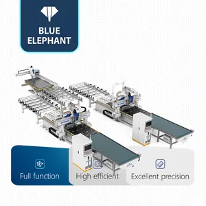 Automatico CNC centro di lavorazione di nidificazione pannello mobile porta dell'armadio incisione linea di taglio con alimentazione ed etichettatura